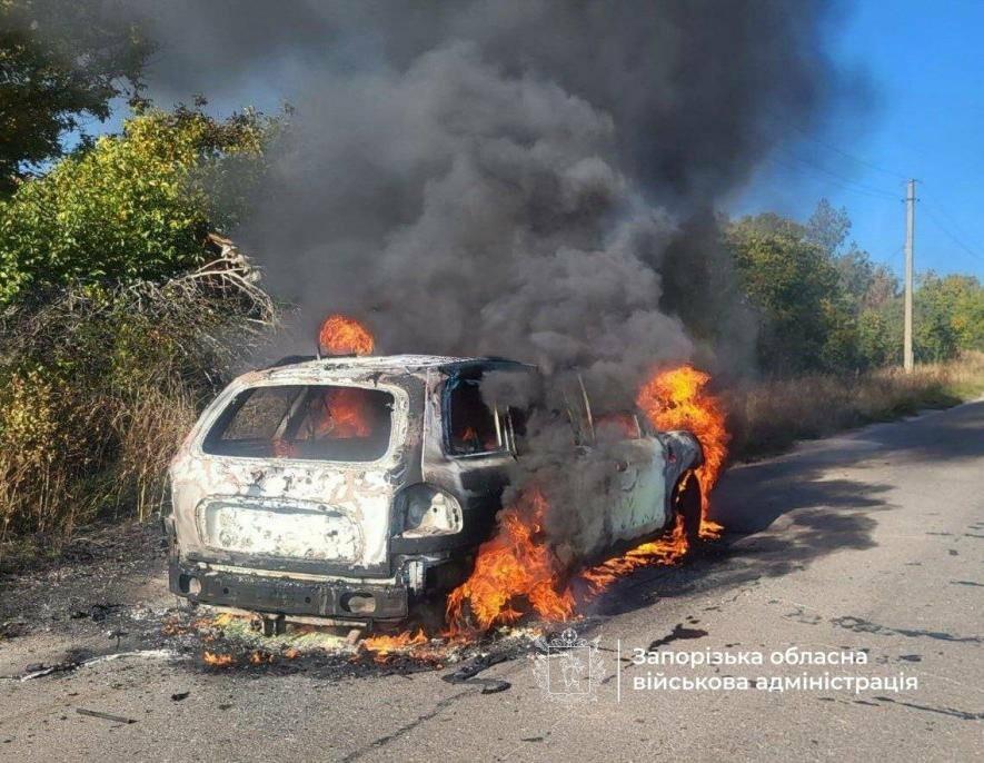 -дрон влучив в автомобіль у Гуляйполі