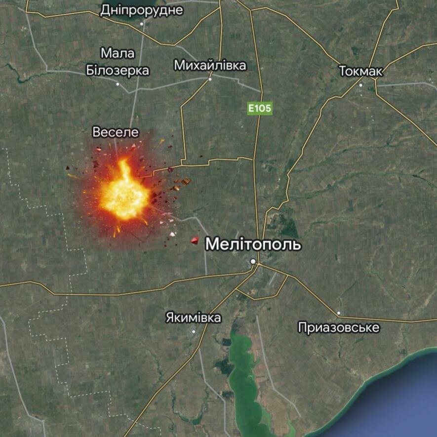 Поблизу Мелітополя у окупантів сталися вибухи