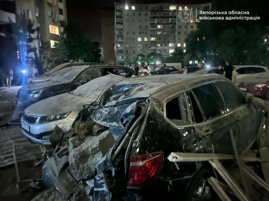 В ОВА показали перші кадри наслідків удару КАБа по Запоріжжю