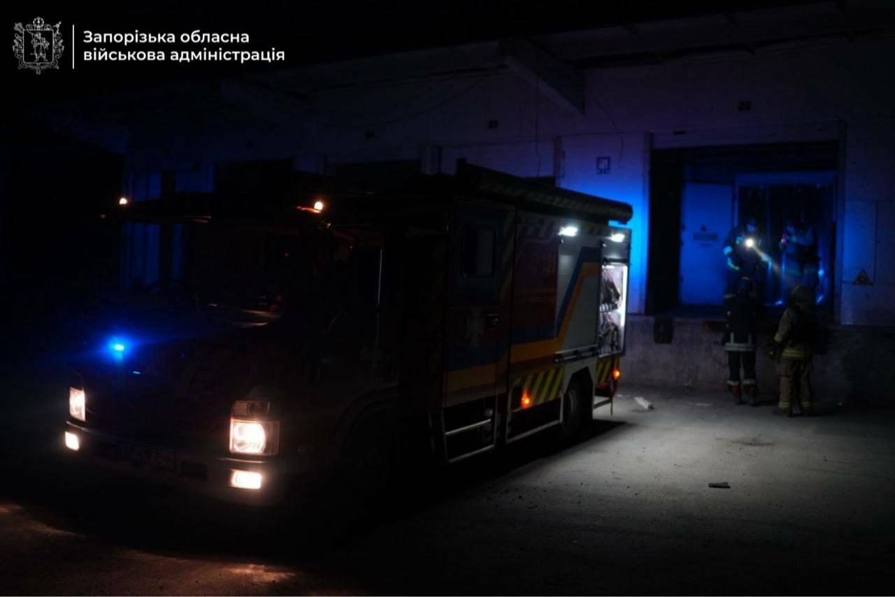 Ворог атакував продовольчі склади у Запоріжжі