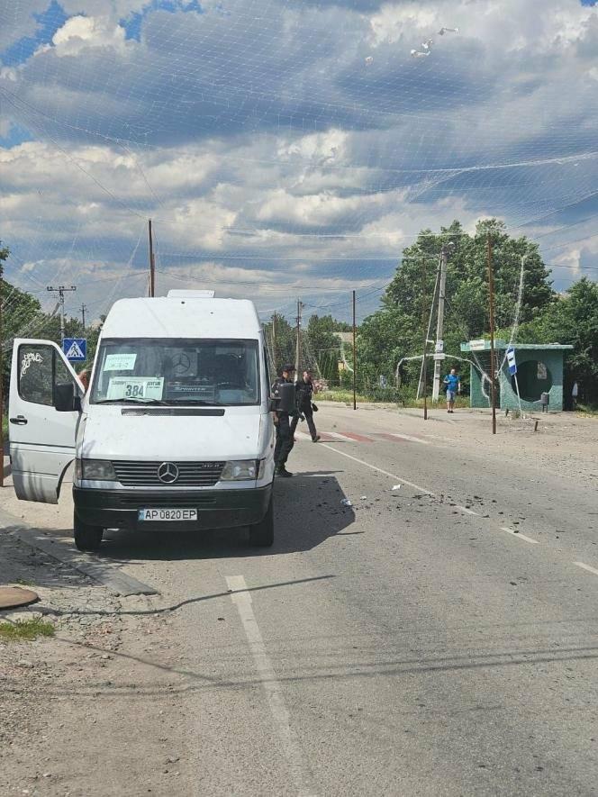 fpv-дрон атакував маршрутний автобус в селищі Балабине