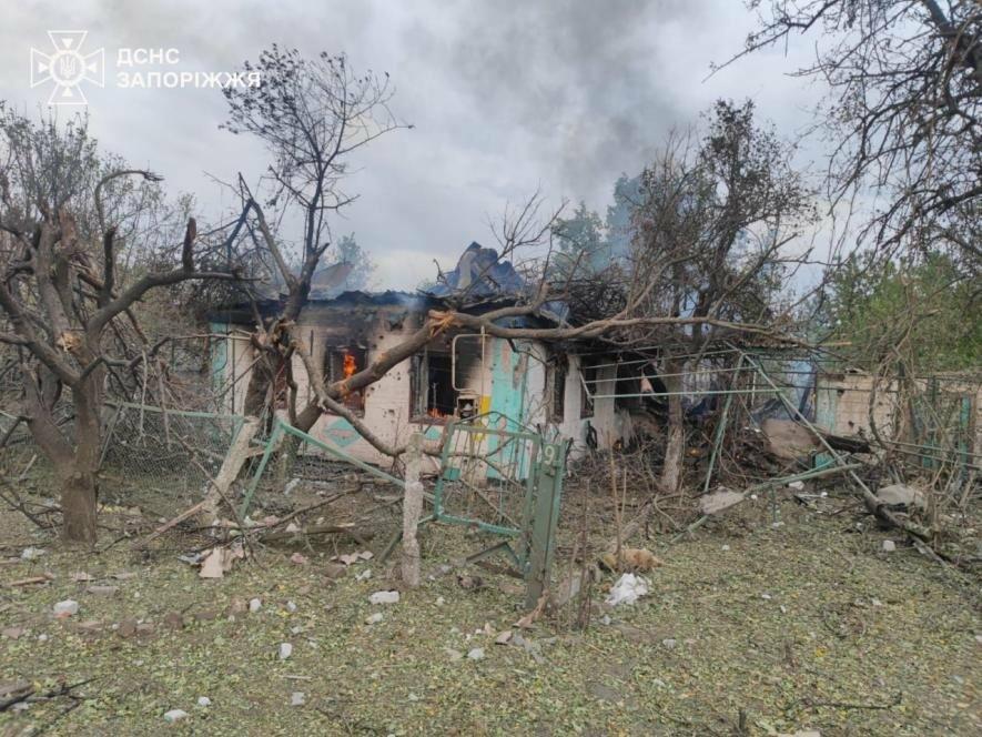 У Запорізькій області через обстріли сталося чотири пожежі