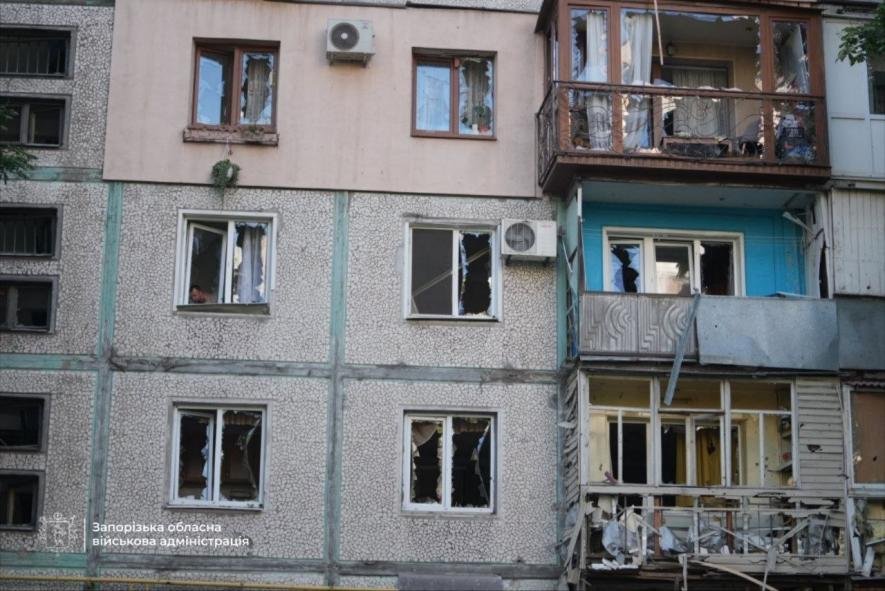 Через атаку дронів у Запоріжжі пошкоджено шість багатоповерхівок