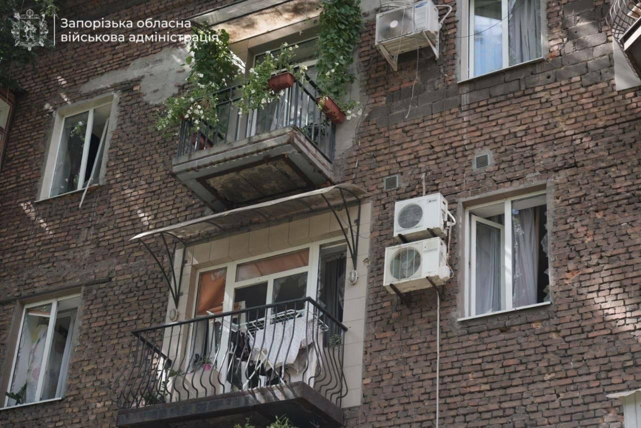 У двох районах Запоріжжя через російську атаку пошкоджені 17 багатоповерхівок