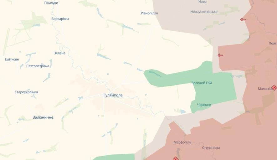 У Запорізькій області ускладнилася ситуація на фронті: під загрозою Гуляйполе, – DeepState