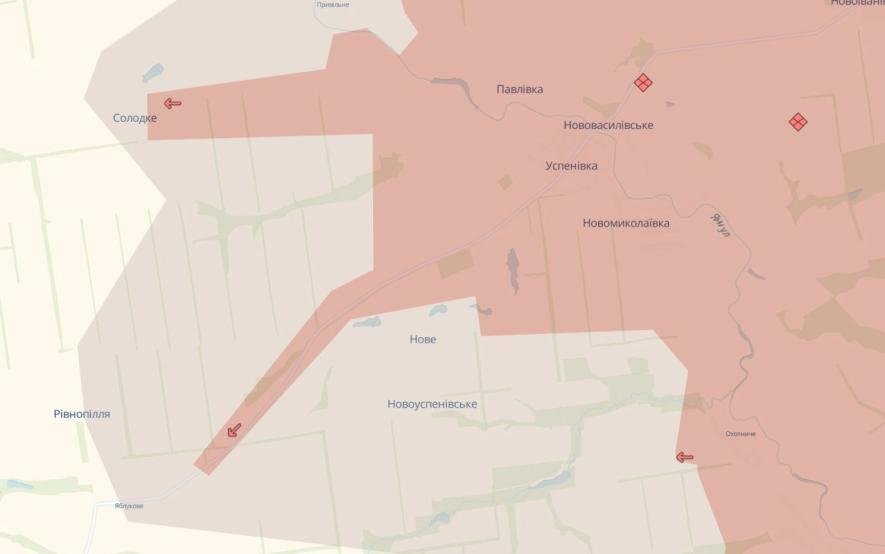 У Запорізькій області окуповано Новомиколаївку, ворог просунувся до Яблукового і Солодкого, – DeepState