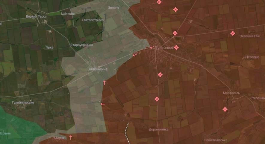 Ворог зайняв нові території на Гуляйпільському напрямку, – DeepState