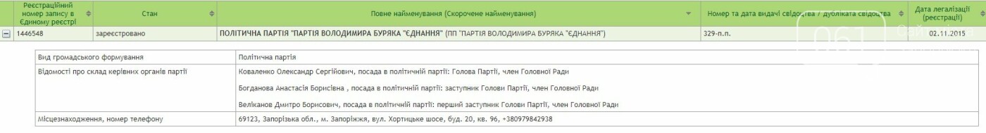 В едином реестре появилась "Партия Владимира Буряка" - кто..., фото-3 В едином реестре появилась "Партия Владимира Буряка" - кто возглавляет политсилу, фото-3