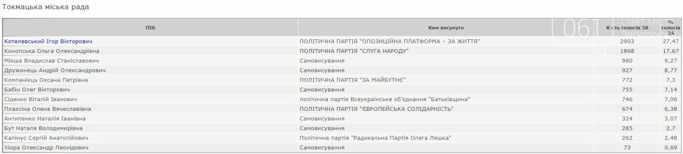 В ЦИК назвали первого победителя на выборах мэров городов в Запорожской области , фото-1