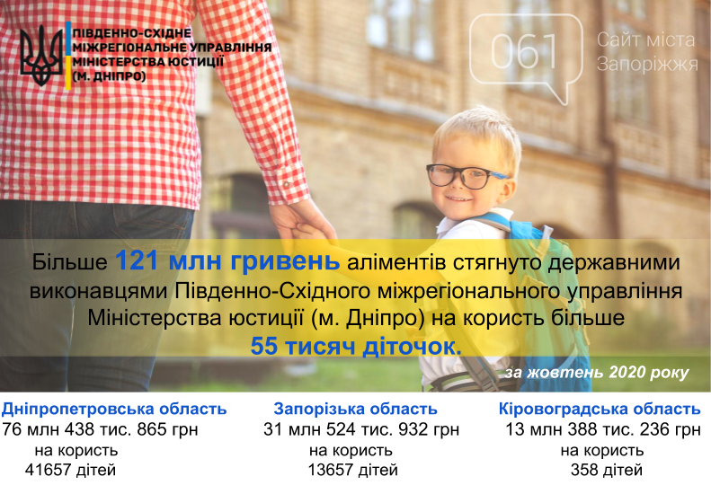 В Запорожской области в прошлом месяце с должников по алиментам взыскали более 30 миллионов гривен, фото-1