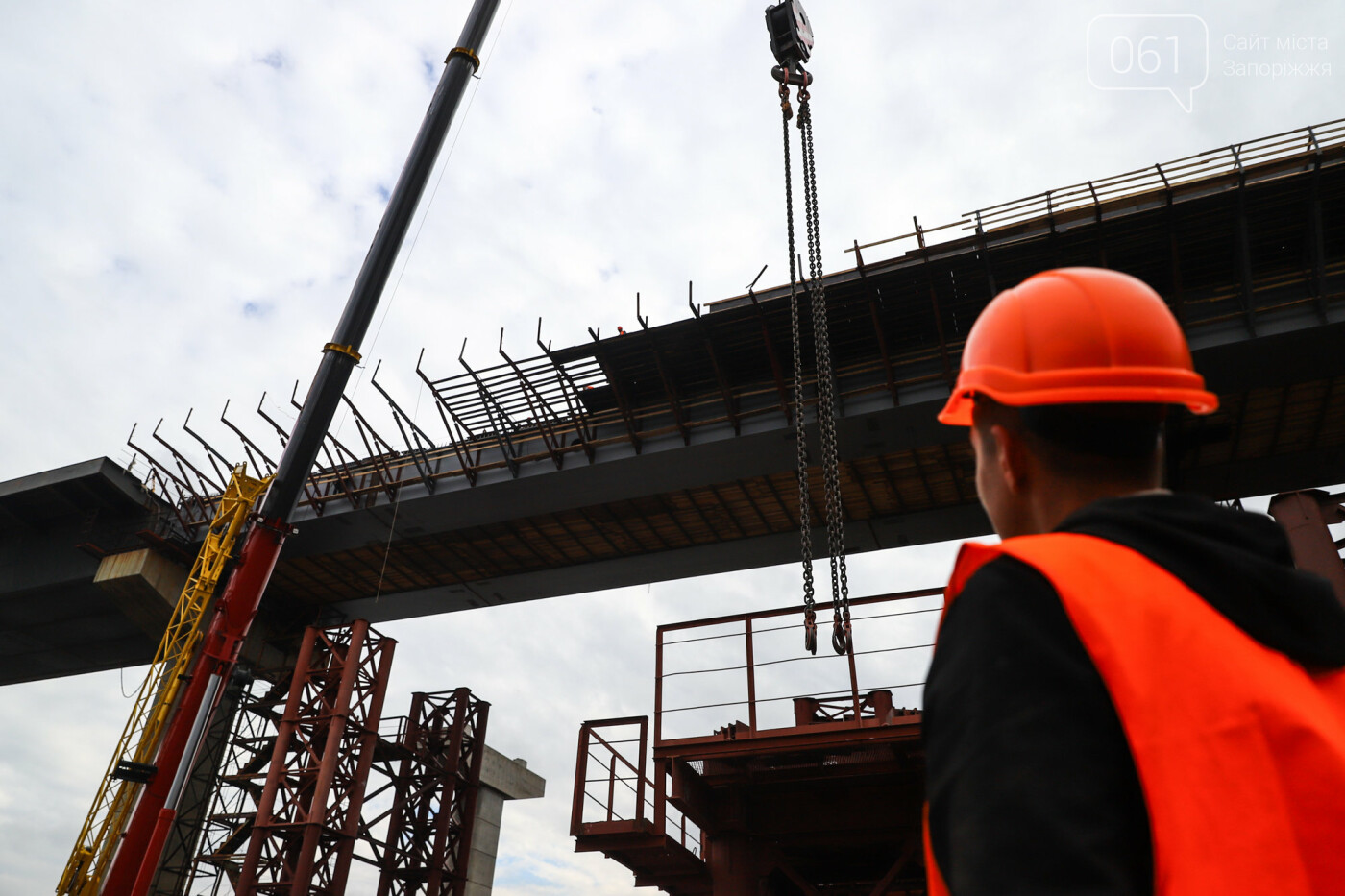 Строительство балочного моста, осень-зима 2020