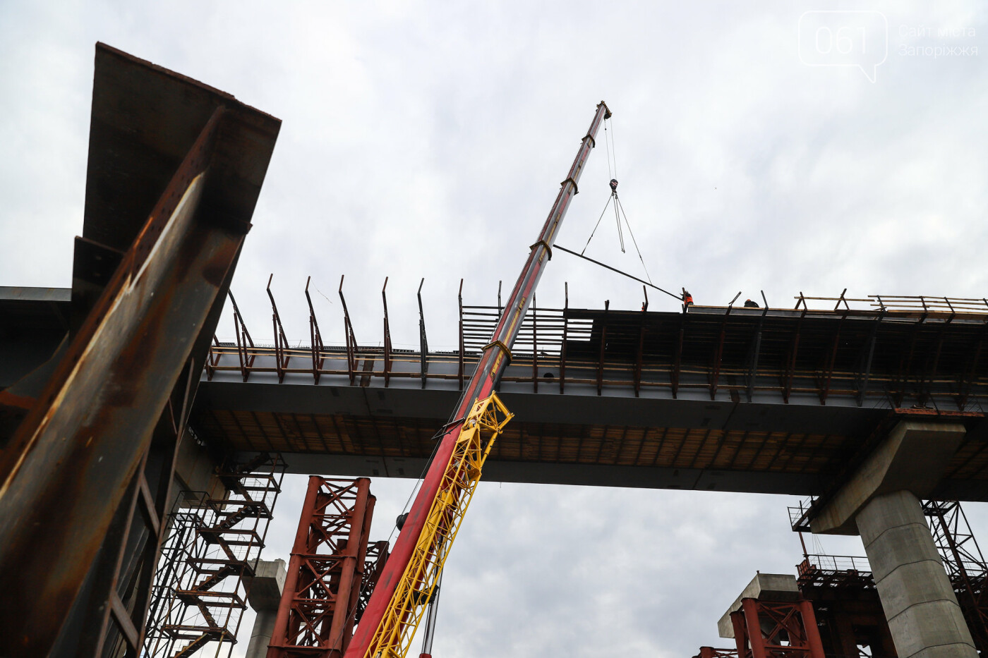 Строительство балочного моста, осень-зима 2020