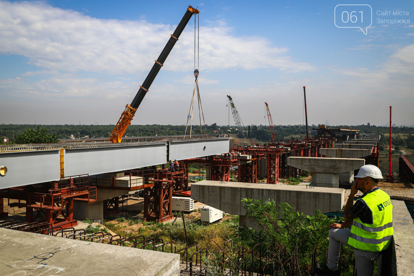 Строительство балочного моста, лето 2020, лето 2020