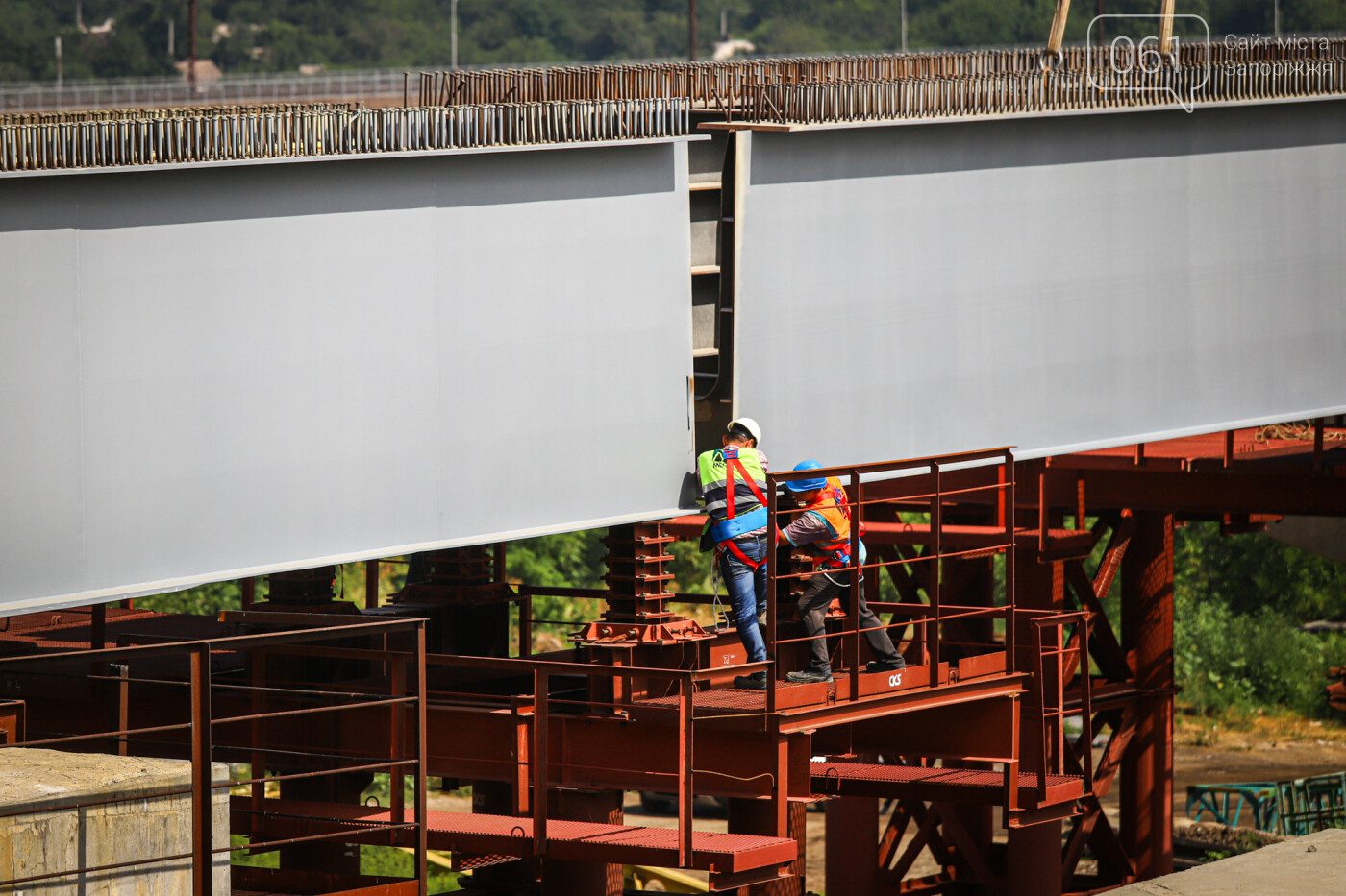 Строительство балочного моста, лето 2020, лето 2020