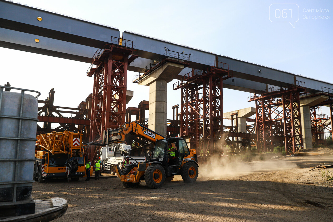 Строительство балочного моста, осень-зима 2020