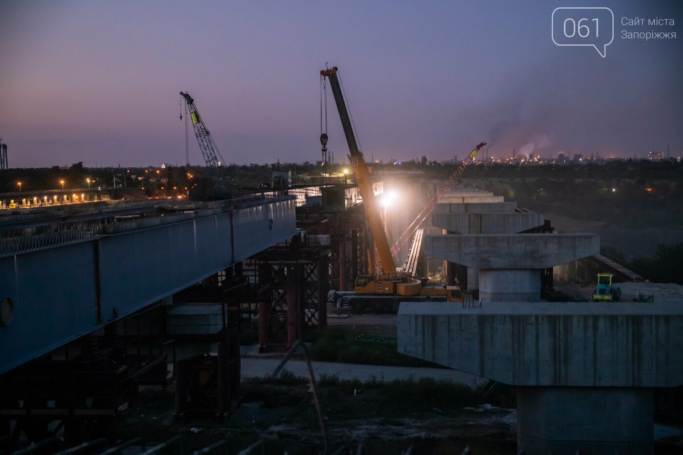 Строительство балочного моста, лето 2020, лето 2020