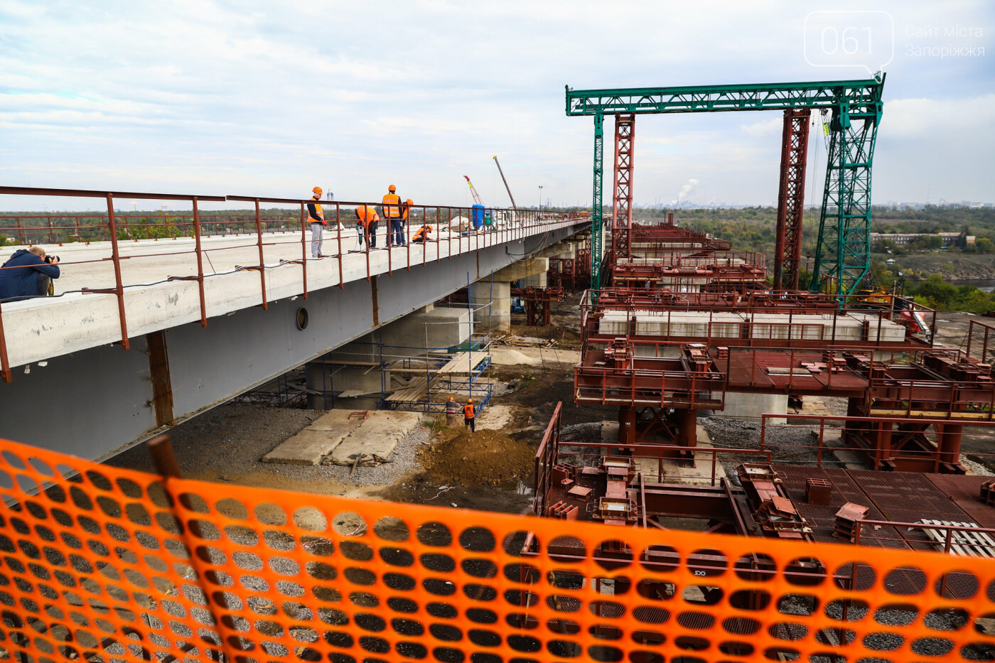 Строительство балочного моста, осень-зима 2020