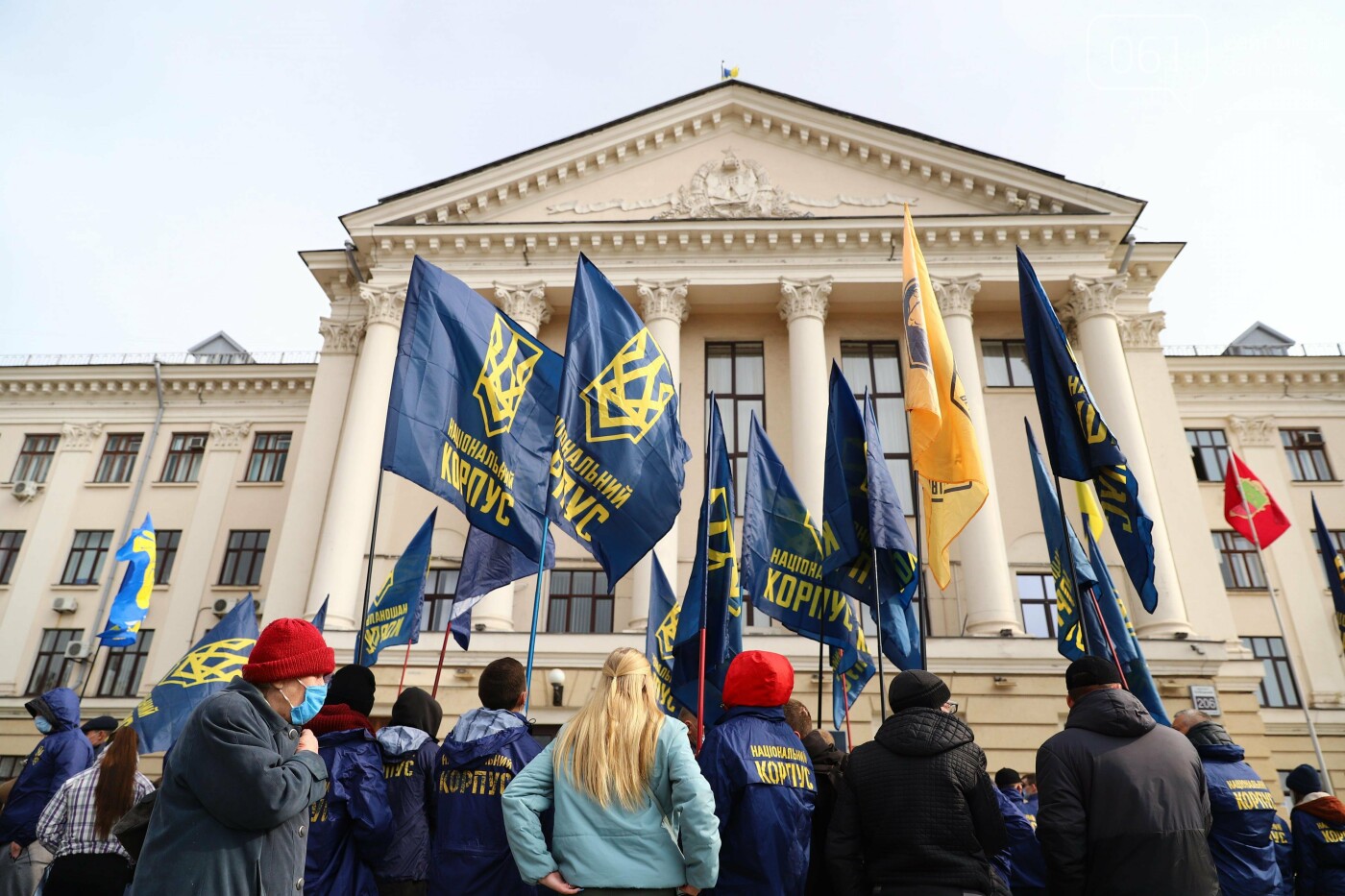 "Ні колаборантам": Нацкорпус требует от запорожских депутатов запретить деятельность пророссийских партий, - ФОТО, фото-1