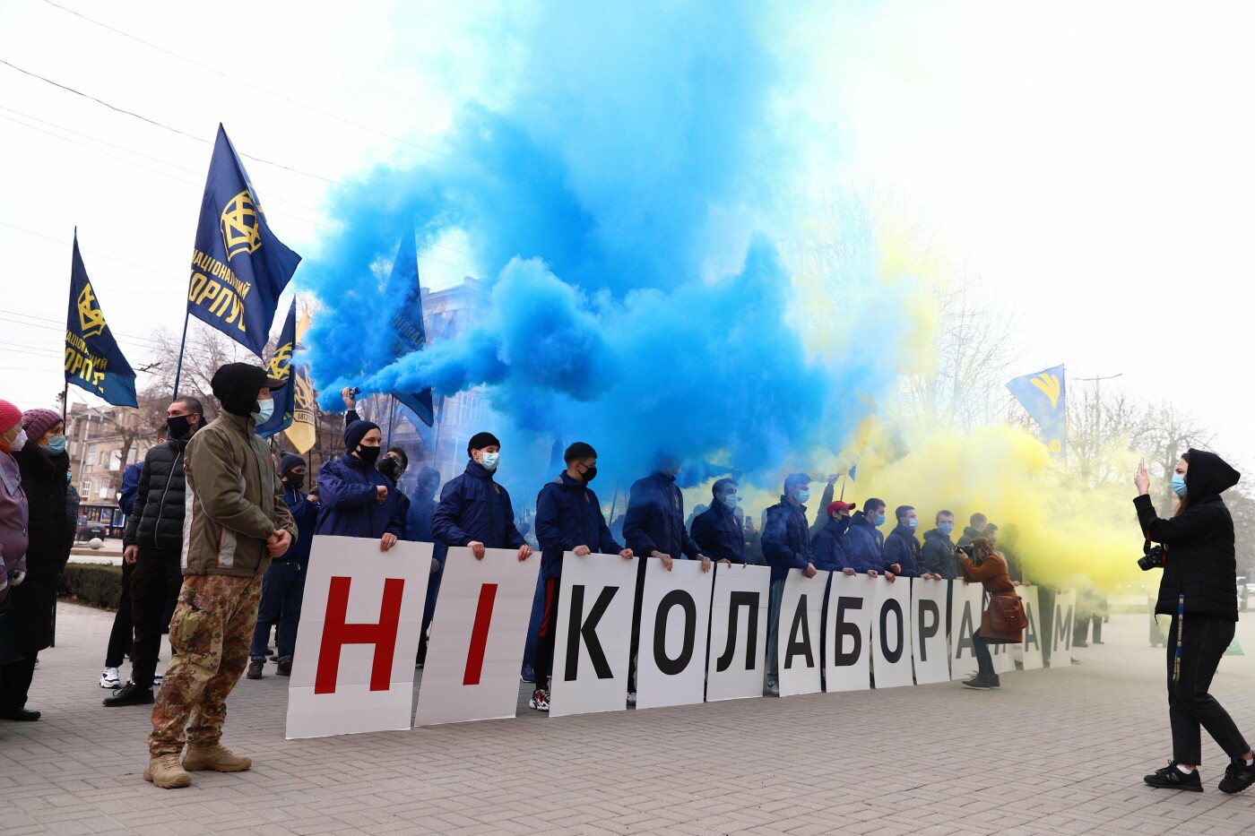 "Ні колаборантам": Нацкорпус требует от запорожских депутатов запретить деятельность пророссийских партий, - ФОТО, фото-10