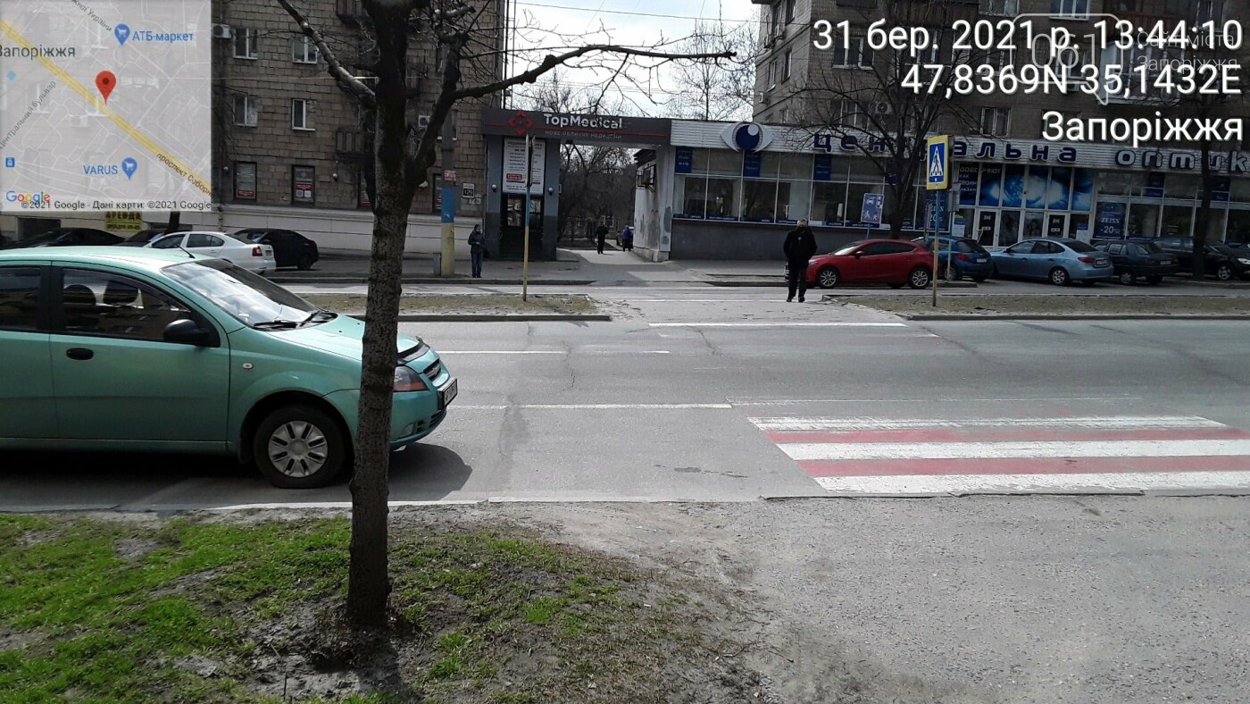 Запорожские инспекторы по парковке оштрафовали водителей, которые неправильно паркуются на самом опасном участке дороги, фото-1