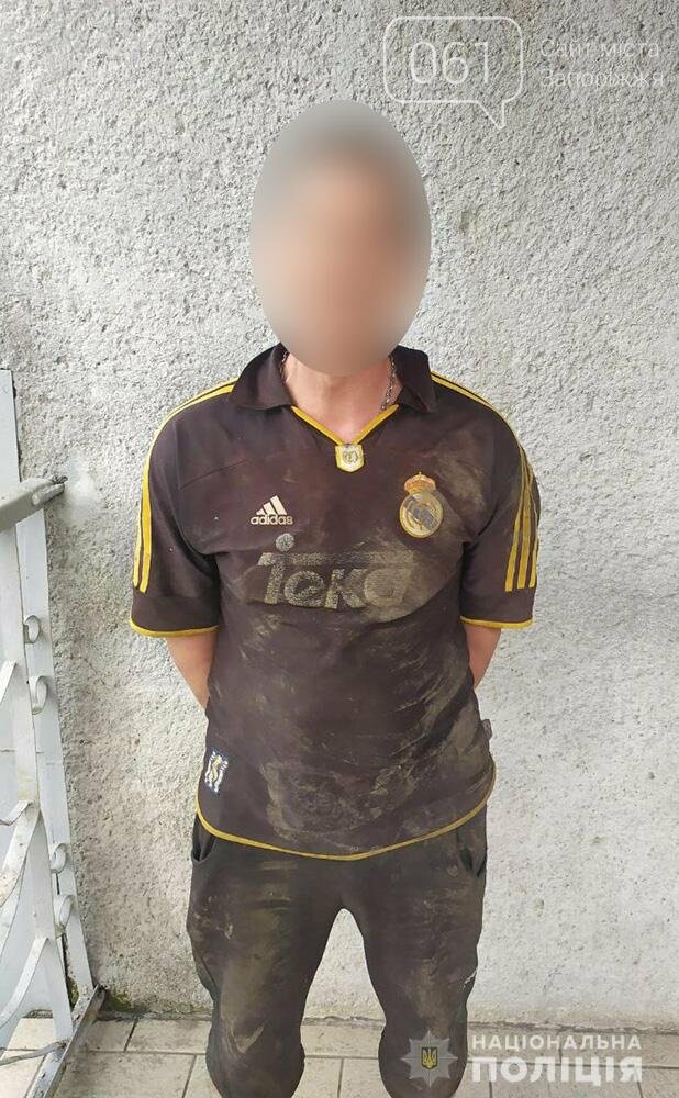 В Запорожской области грабитель напал на полицейского и разбил стекла служебного авто , фото-1