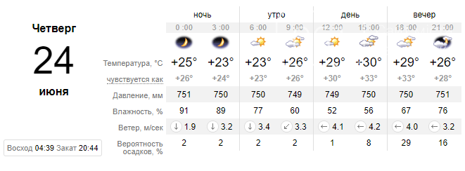 screenshot111 60d34b8fa4085 - Снова обещают жаркий день, возможны кратковременные дожди, - погода в Запорожье на 24 июня