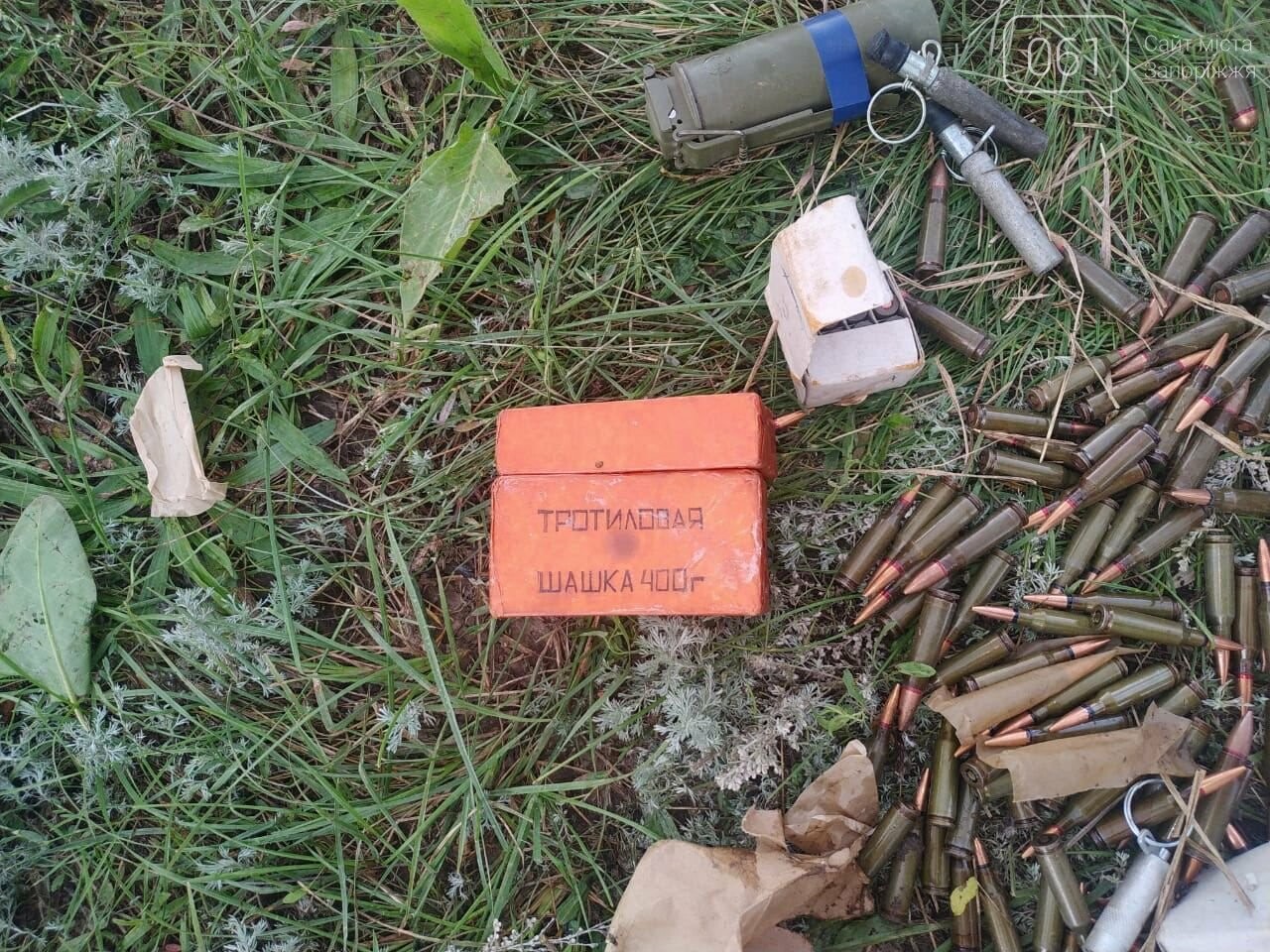 На запорожском курорте возле базы отдыха выявили тайник со взрывчаткой, гранатами и патронами, - ФОТО