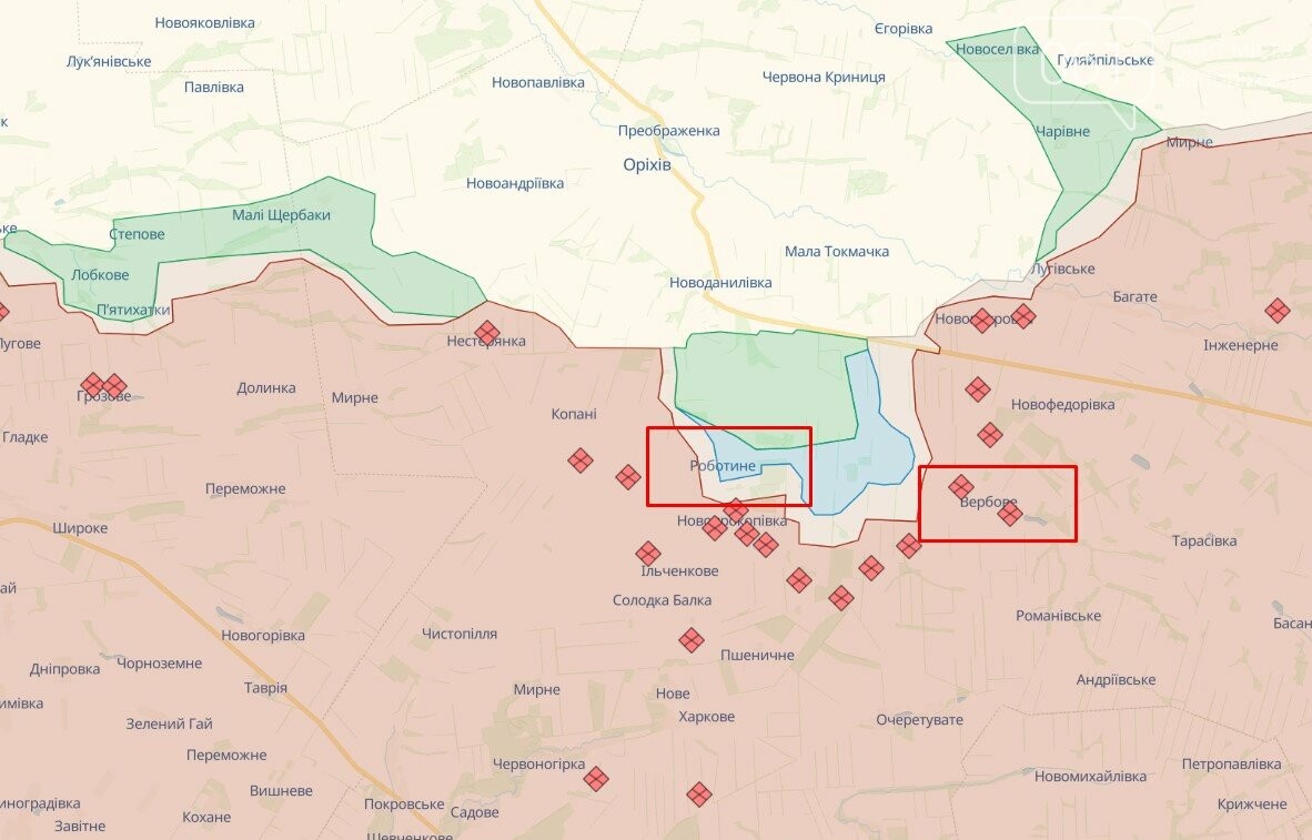 На Мелітопольському напрямку Сили оборони продовжують наступ в районі двох населених пунктів