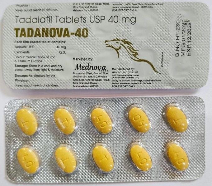 Сіаліс Tadanova 40 | Тадалафіл 40 мг 20 таблеток (2 блістера) - Зображення 1