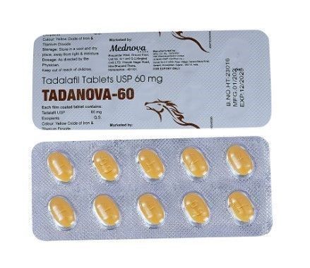 Сіаліс Tadanova 60 | Тадалафіл 60 мг 20 таблеток (2 блістера) - Зображення 1