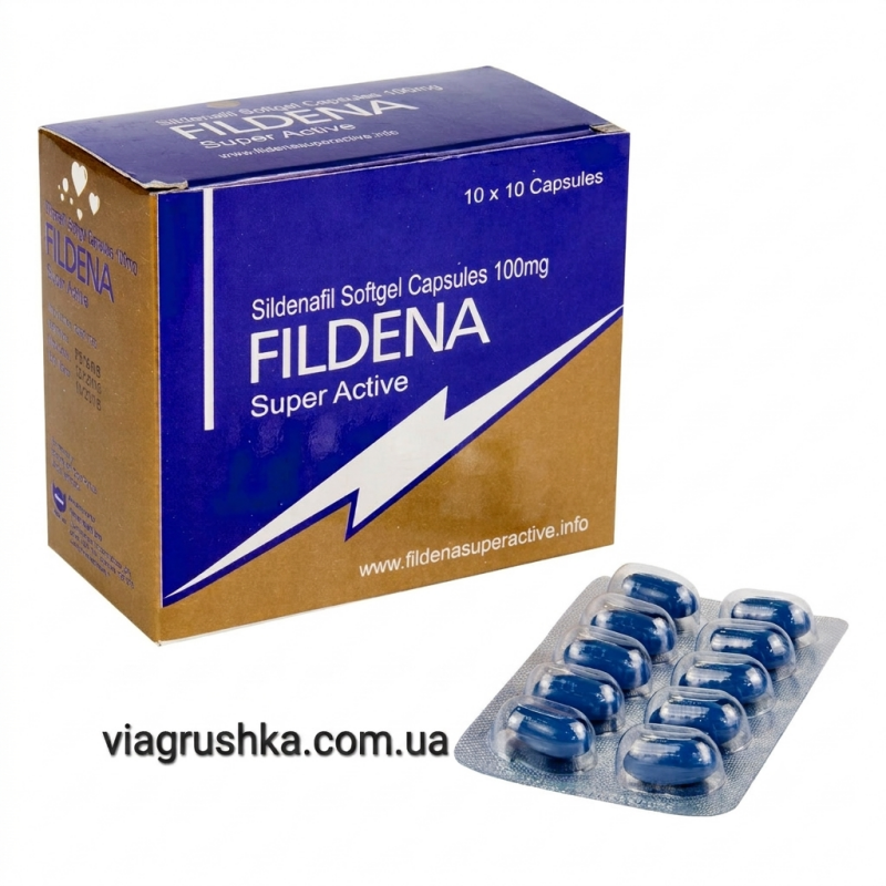 Віагра Fildena Super Active | Силденафіл 100 мг 30 таблеток (3 блістера)