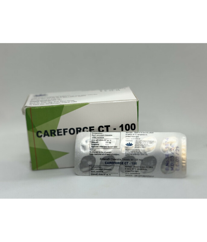 Силденафил CAREFORCE CT 100 mg Chewable (10 tab) - Изображение 2