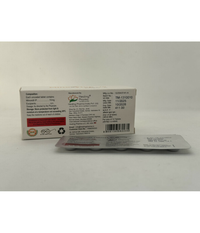 Миноксидил Minoxidil Minoxytop 10 мг 10 таб Healing Pharma - Изображение 1