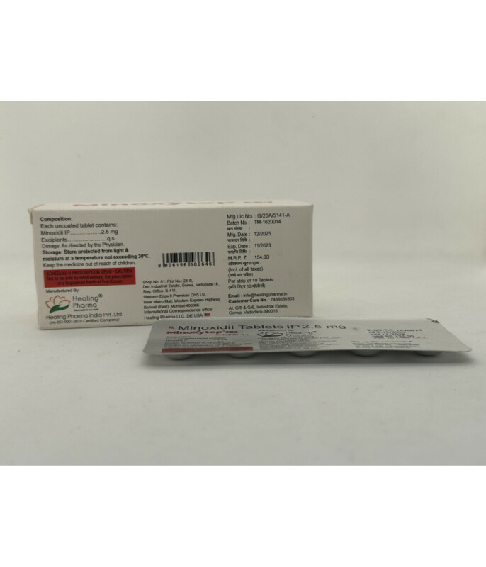 Миноксидил Minoxidil Minoxytop 2,5 мг 10 таб Healing Pharma - Изображение 1