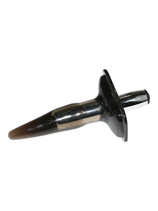 Анальна пробка MenzStuff - Purrfect Plug з вібрацією, чорна, 14.8 х 2.5 см - Зображення 3