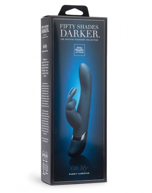 Вібратор-кролик Fifty Shades Darker для точки G синій, 25 х 3.8 см - Зображення 1