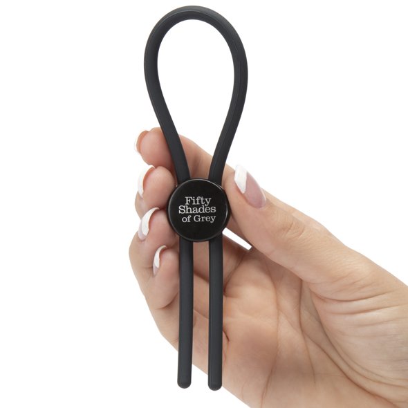Ерекційне кільце Fifty Shades Of Grey регульоване, чорне, 8.9 см - Зображення 4