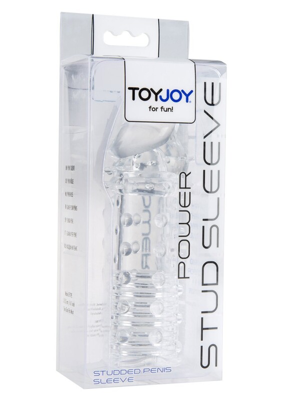 Насадка на пеніс Toy Joy подовжуюча, рельєфна, прозора, 15.5 х 3 см - Зображення 1