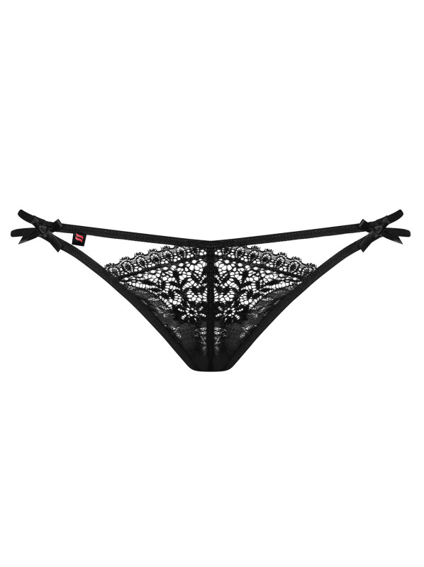 Трусики Obsessive Intensa мереживні, чорні, S-M - Зображення 6