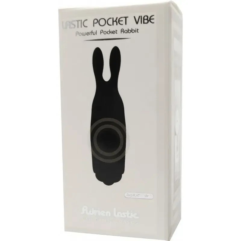 Мінівібратор Adrien Lastic Rabbit чорний, 8.5 х 2.3 см - Изображение 2