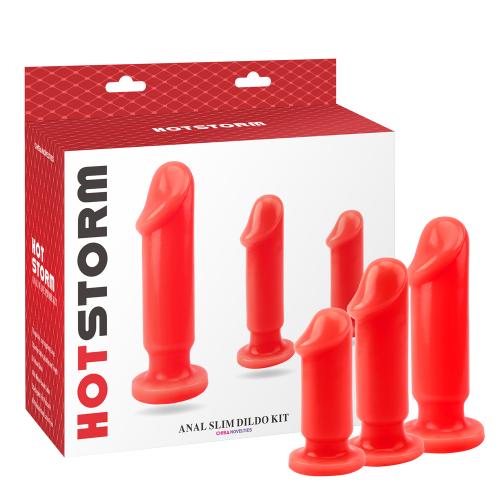 Анальна пробка розмір S Chisa Hot Storm, червона, 9.5 х 2.7 см