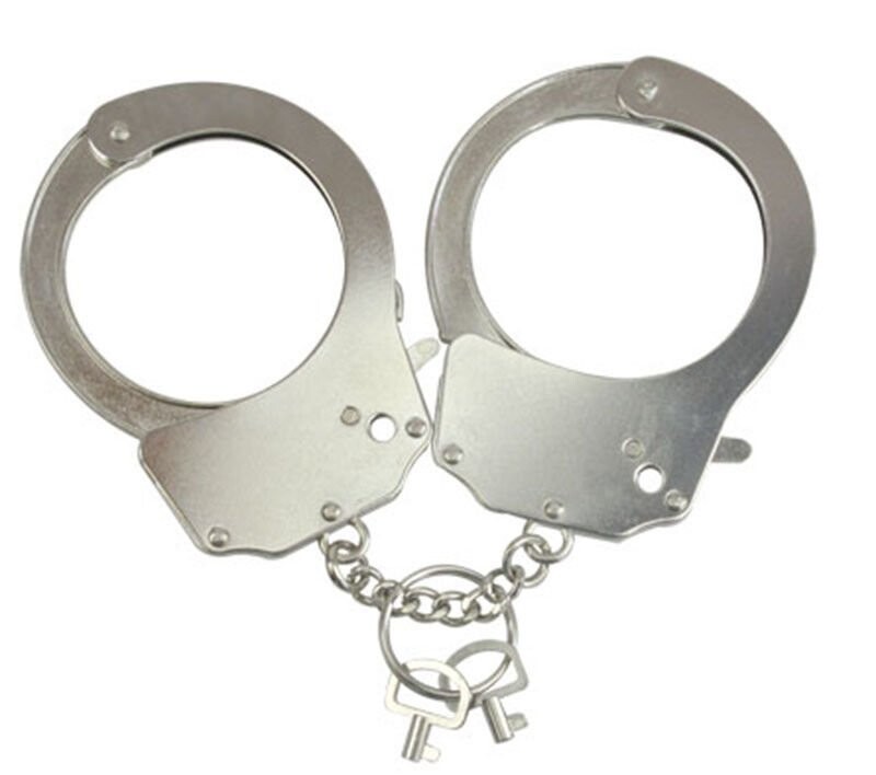 Наручники металеві Adrien Lastic Handcuffs сріблясті, One Size