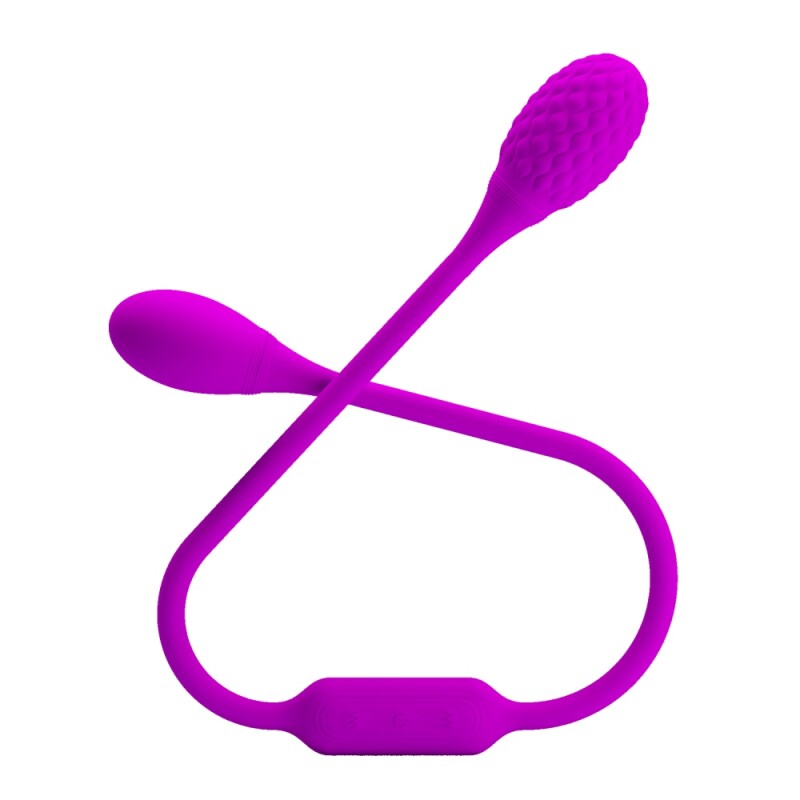 Подвійне віброяйце Pretty Love Dream Lover's Whip гнучке, фіолетове, 65.5 х 3.2 см - Зображення 5