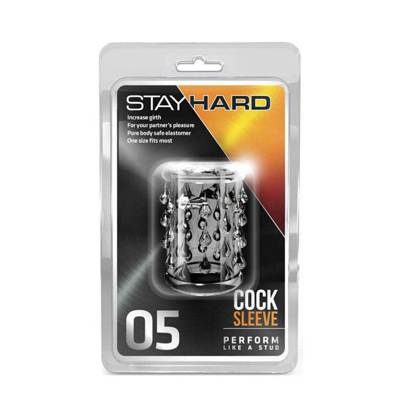 Насадка на пеніс Blush Stay Hard рельєфна, прозора, 5 х 3.2 см - Зображення 1