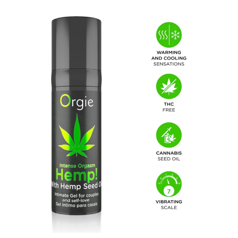 Підсилювач оргазму Orgie Intense Orgasm Hemp з олією канабіса, 15 мл