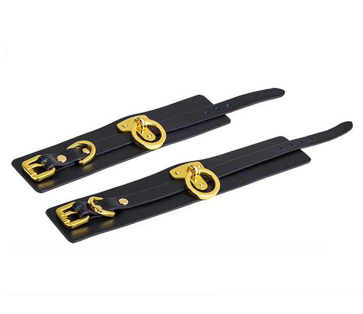 Наручники UPKO Handcuffs італійська шкіра, чорні - Зображення 6