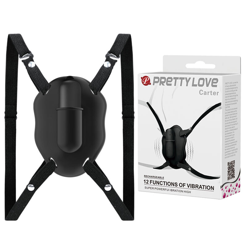 Вібратор для клітора Pretty Love Carter на трусиках, чорний, 6 х 1.9 см