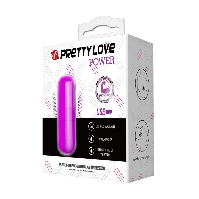 Віброкуля Pretty Love Power силіконова, фіолетова, 6 х 1.8 см - Изображение 8
