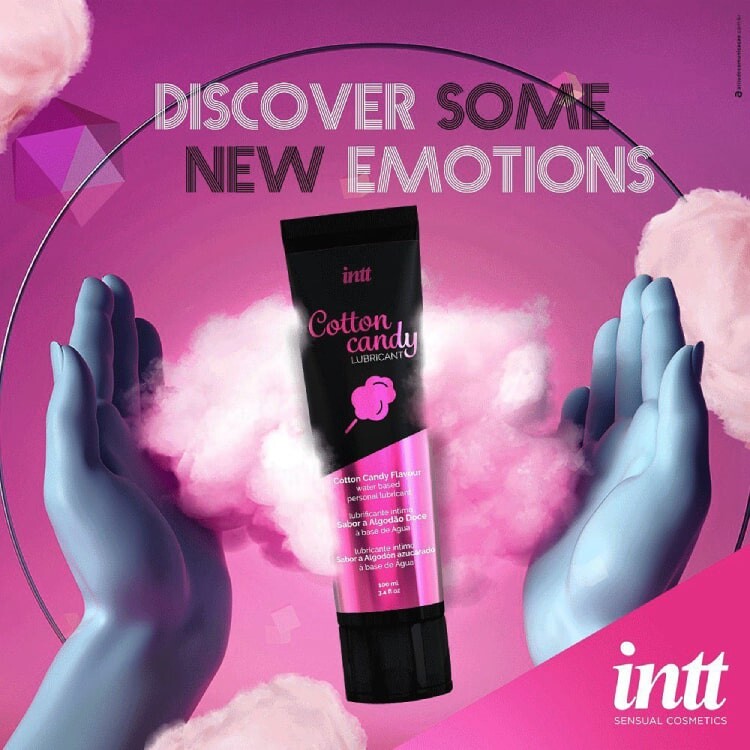 Лубрикант Intt Cotton Candy, 100 мл, на водній основі зі смаком солодкої вати - Изображение 4