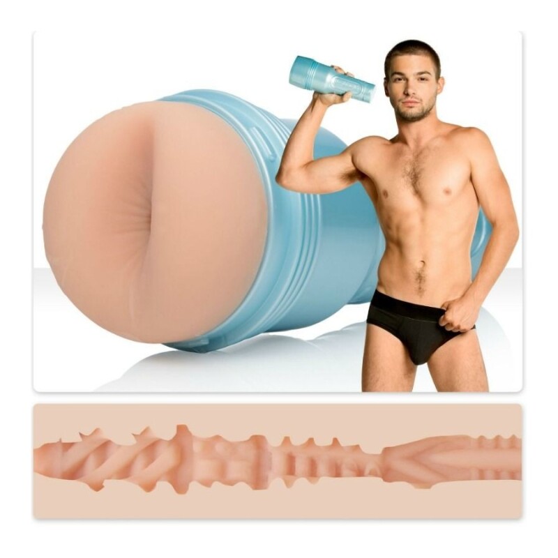 Мастурбатор-анус FleshLight в колбі, кібершкіра, бежевий, 24.8 х 10.2 см - Зображення 2